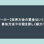 【ポーカー】世界大会の賞金はいくら?参加方法や日程を詳しく紹介!