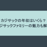 カジサックの年収はいくら？カジサックファミリーの魅力も解説