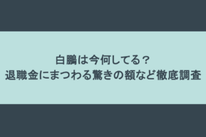 白鵬は今何してる?退職金にまつわる驚きの額など徹底調査
